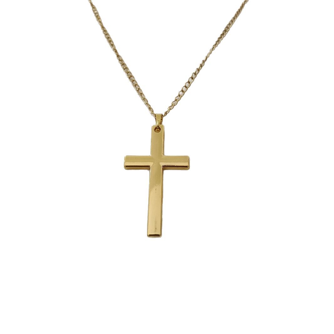 Nieuwe roestvrijstalen kruis heren titanium stalen hanger sieraden ketting_voghion.com