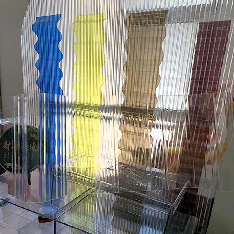 厂家批发pc采光瓦 厂房温室养殖大棚彩钢亮透明瓦 840型pc波浪瓦