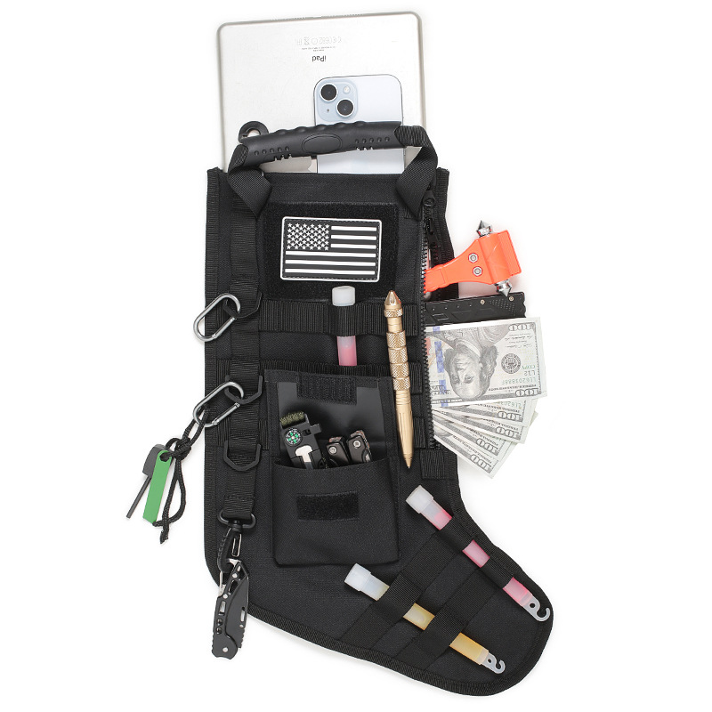 Outdoor Molle Tactical Christmas Stocking Bag Military Pouch Edc Accessory Storage Bag Cross-Border Christmas Stocking Decoration