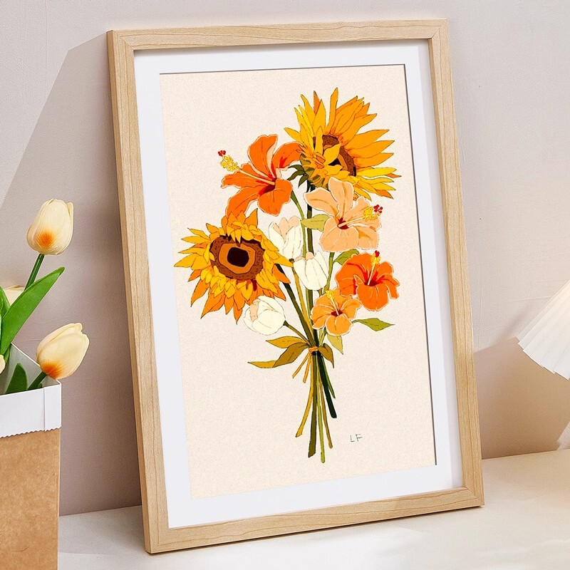 Density Board Picture Frame for Hanging Paintings in the Living Room, New Cross-Stitch Design for Bedroom Decoration, Wooden 6inch Puzzle Picture Frame, Large Size 10inch