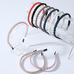 新款串珠辮子發箍韓國氣質簡約細邊壓發防滑頭箍日系甜美髮飾批發