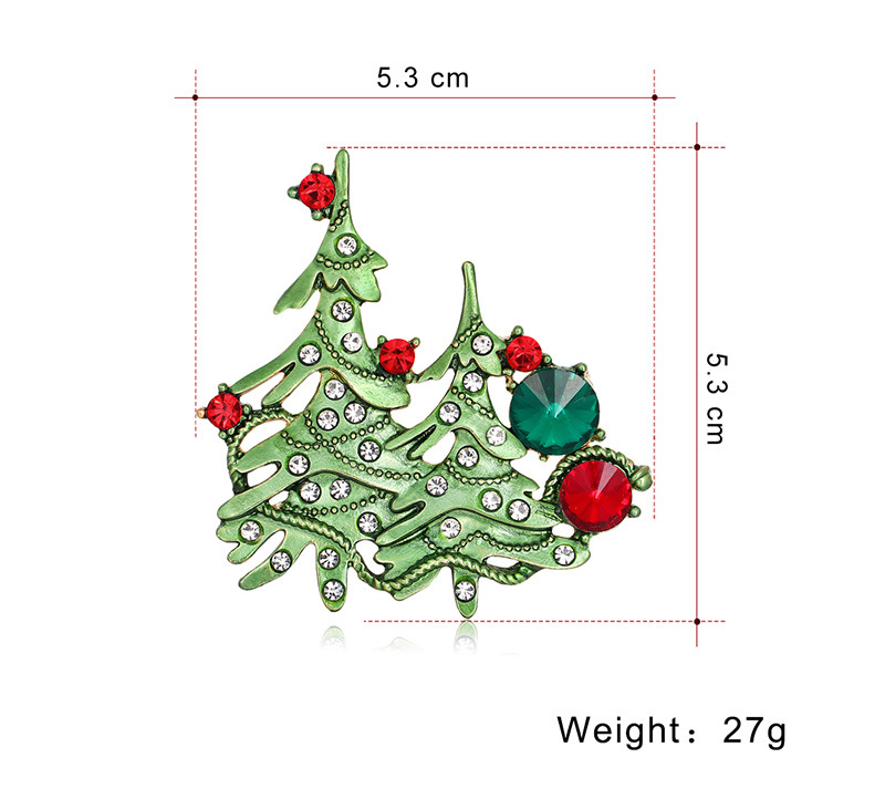 Fashion Christmas Tree Alloy Rhinestone Women's Brooches display picture 1