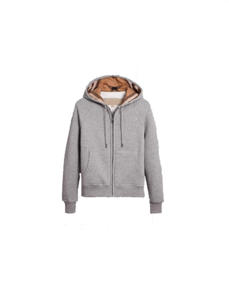Burberry Zip Jacket Hooded Grey