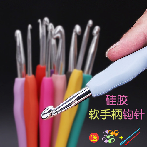 BB4C wholesale crochet tools beginners knitting set wool thick needle hand diy large candy color