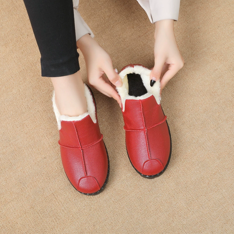 Warm footwear, keep warm boots for mother for leisure, Korean style