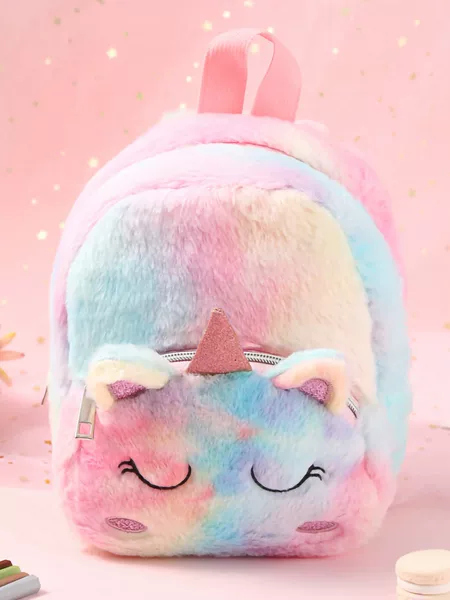 Cross-border New Plush Unicorn Cartoon Children's Backpack Backpack Shoulder Bag Cute Girl's Small Backpack Schoolbag