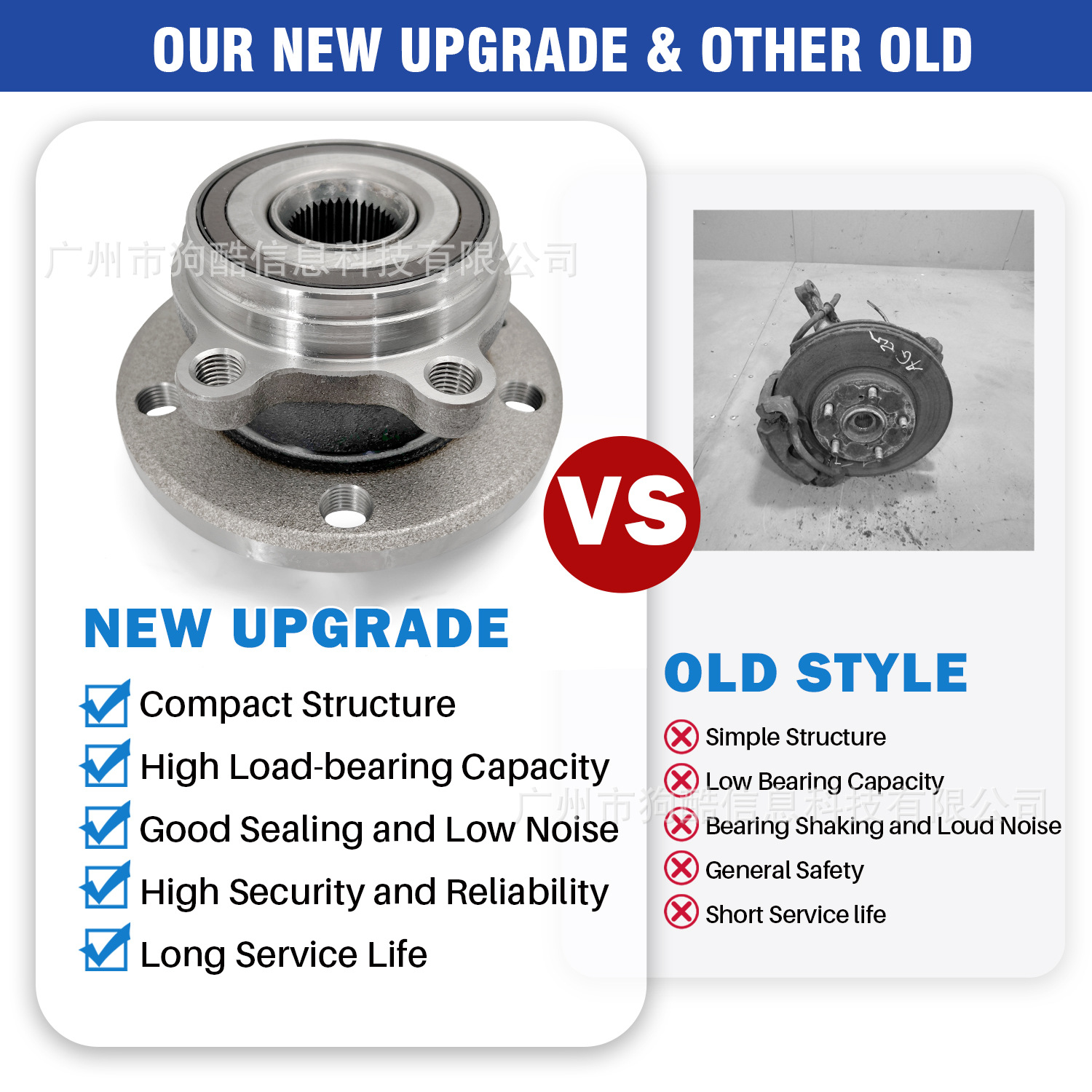 Manufacturer Wholesale Suitable for Volkswagen Jetta 2005-2018 Car Wheel Hub Bearing 1k0407621g