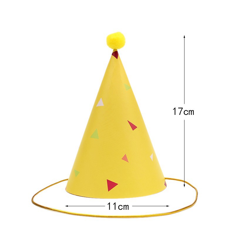 Sombreros de cumpleaños de embalaje independiente, sombreros de fiesta, sombreros de punta, sombreros de fiesta para bebés, sombreros de pastel
