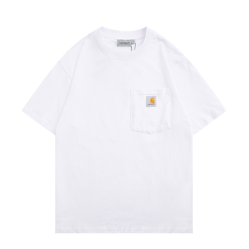 Carhartt K87 Small Logo Workwear Pocket Short-Sleeve Unisex Versatile Crew Neck Couple T-Shirt Fresh and Sweet