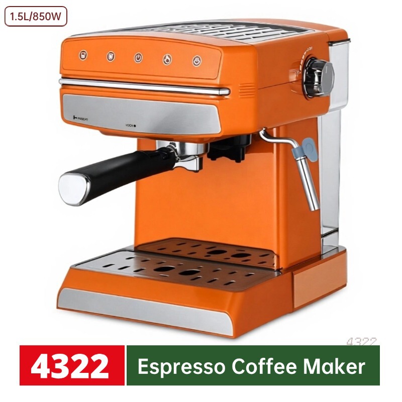 20Bar Semi-Automatic Italian-Style Button-Operated Pump Milk Frother Home Coffee Machine High-Quality Custom Coffee Machine