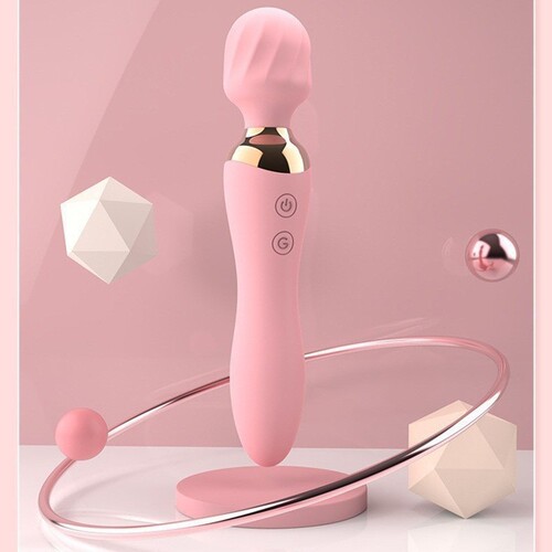 Women's variable frequency rechargeable vibrator, women's fun dual shock AV vibrator, adult sex toys, wholesale