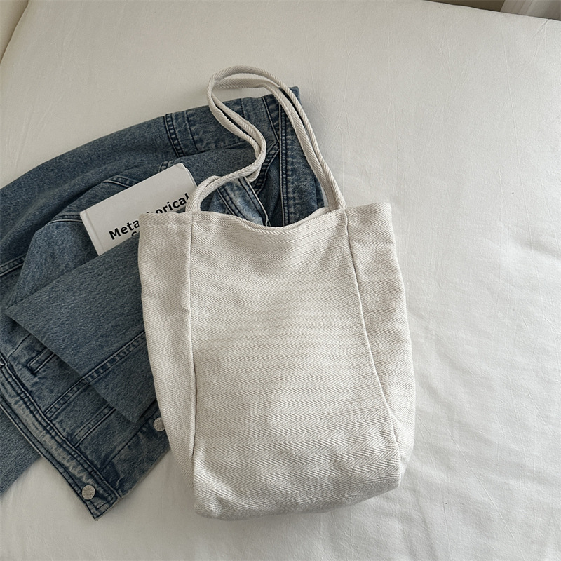 Bolso de hombro de gran capacidad bolso de estudiantes coreano estilo extranjero ocio rayas bolso de mano damas bolso de tramo inclinado