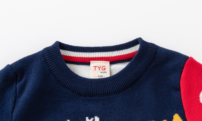 Boys Double Layer Cotton Knit Pullover Sweater For Winter_voghion.com