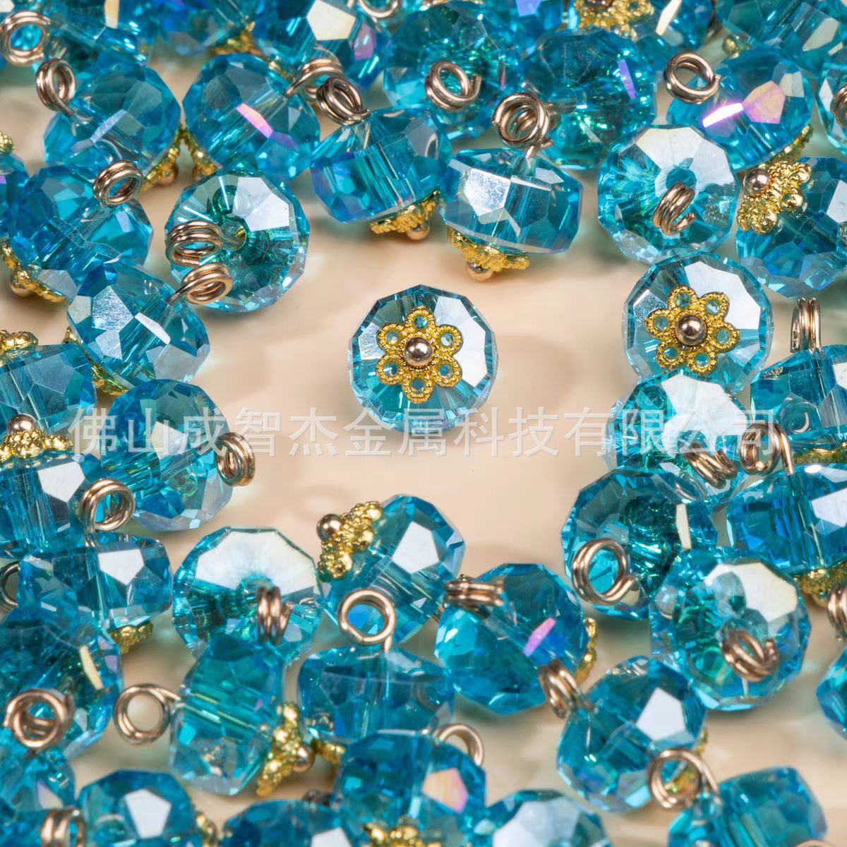 国风清如许水晶切面旗袍马甲新中式钮扣 衬衫毛衣唯美浪漫纽扣