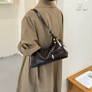 韩版女士托特包2026新款时尚大容量通勤腋下包休闲单肩斜挎包简约