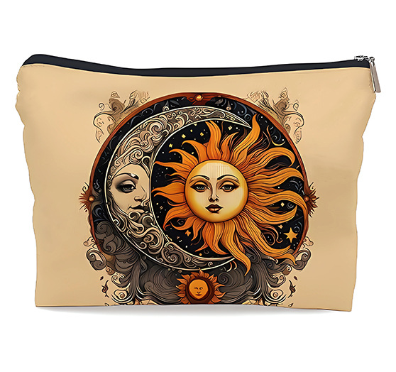 Nueva bolsa de maquillaje lino venta caliente tarot bolsa de maquillaje bohemia bolsa de mano bolsa de lavado bolsa de tela pequeña bolsa de almacenamiento