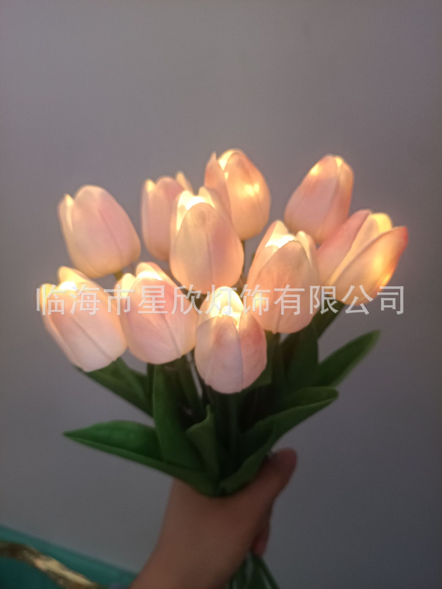 led装饰灯奶白色郁金香花灯母亲节情人节花束灯网红风花灯批发-阿里巴巴