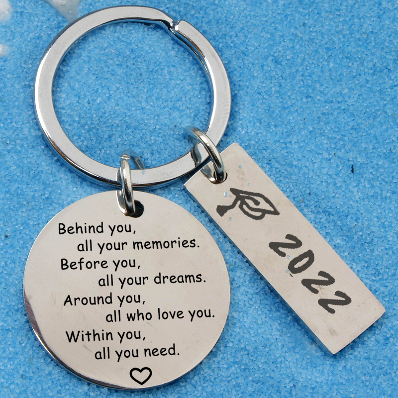 2022 Graduation Season Gift Lettering Stainless Steel Keychains display picture 1