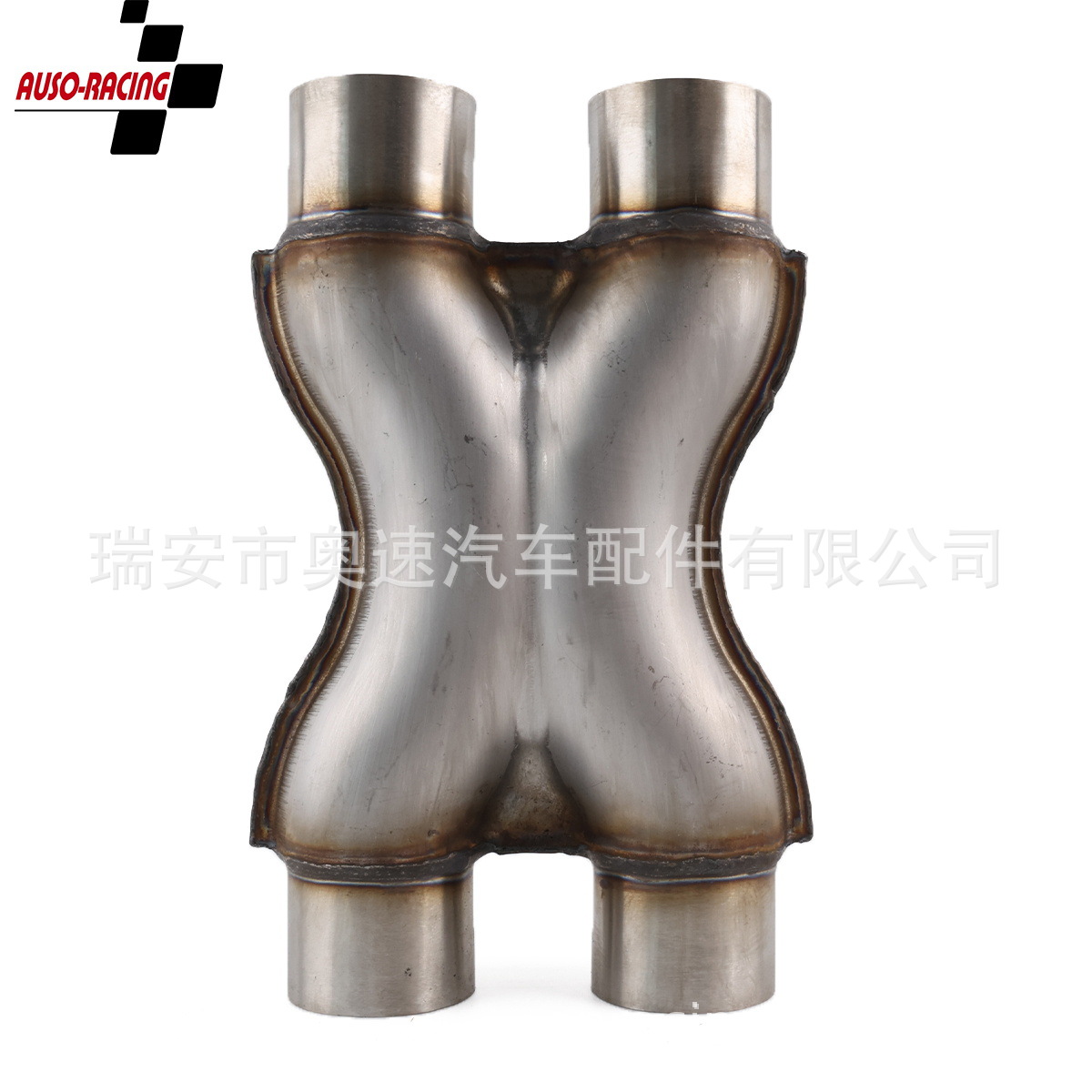 Car Modification Universal Stainless Steel2.25"/2.5"/3"Exhaust Tip Adapter X-Type Cross Connector