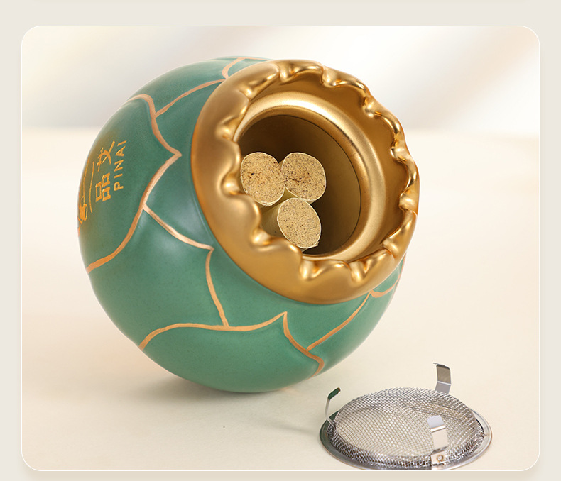 Lotus Mouth Fire Dragon Moxa Jar Ceramic Moxibustion Pot for Home Warm Therapy on Waist Abdomen Shoulder and Neck preparation