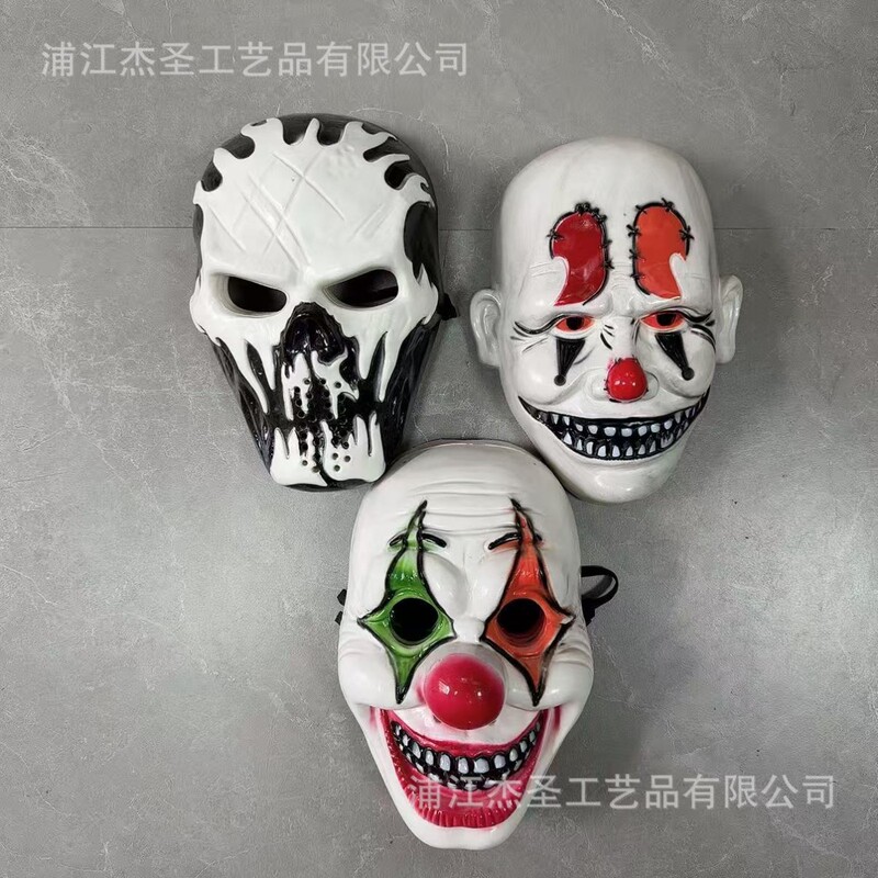 Halloween New Clown Ghost 2 Mask Dance Party Decoration Escape Room Real-Life Pennywise Horror Props