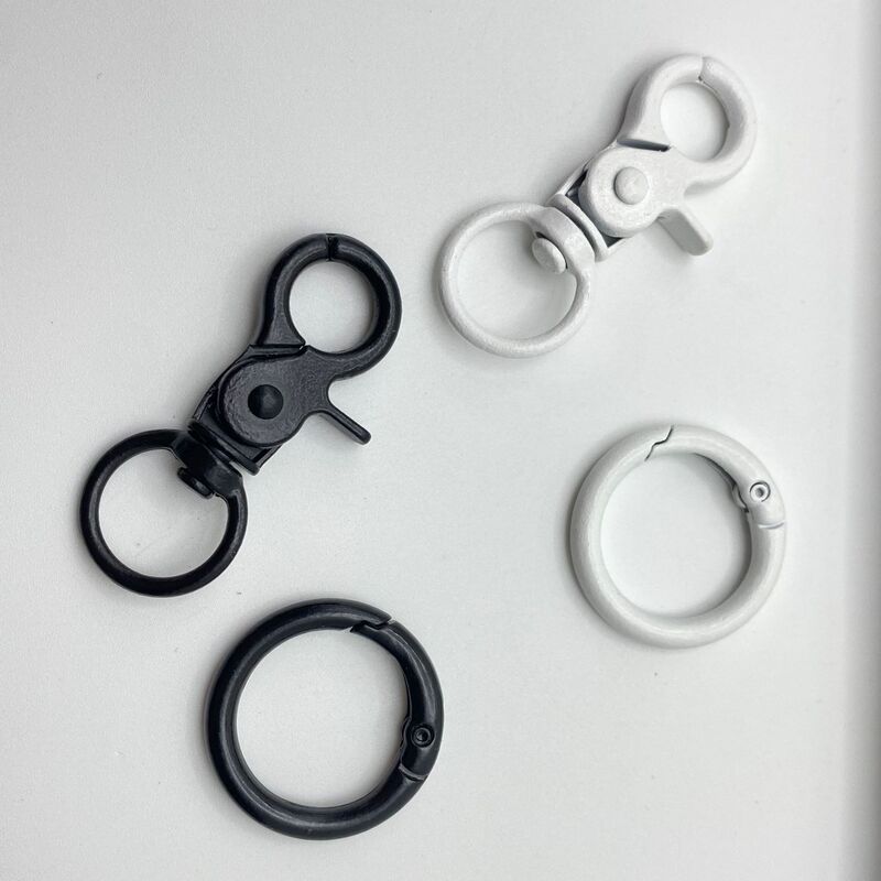 亜鉛合金製カラーペイント4分中型クランプ、スプリングリング、DIYキーホルダー、バッグアクセサリー、卸売|undefined