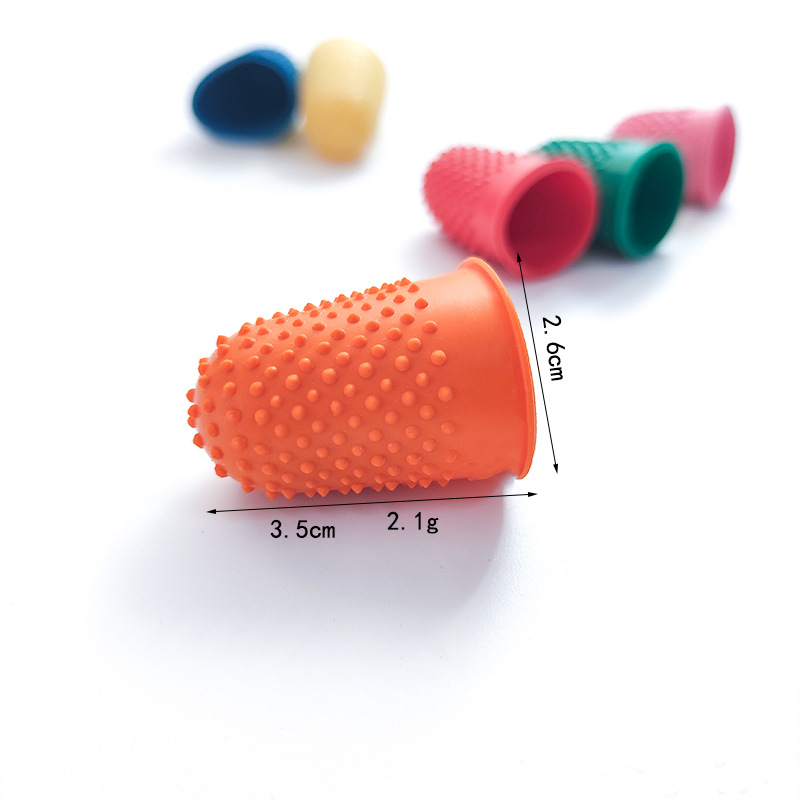 手指套一次性乳胶指套防静电白色黄色橙色防护保护套加厚防滑