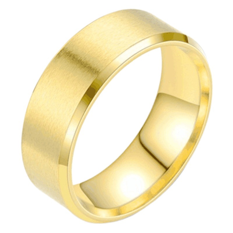 Cross-Border European and American Popular Titanium Steel Frosted Ring Plain Stainless Steel Men's Ring Ring Amazon Jewelry Wholesale