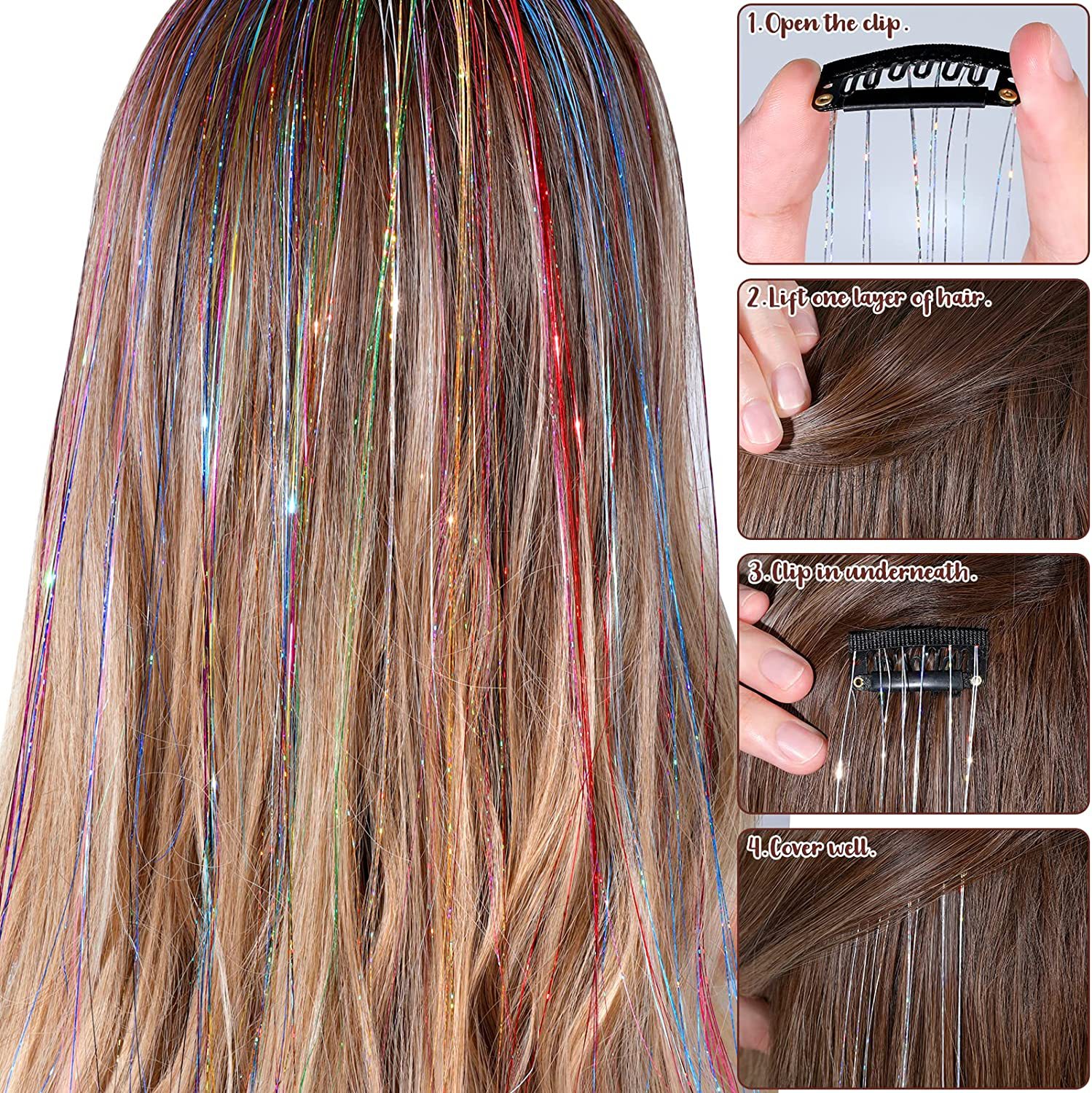 Women's Elegant Sweet Casual Domestic Silk Long Straight Hair Hair Tinsel display picture 1