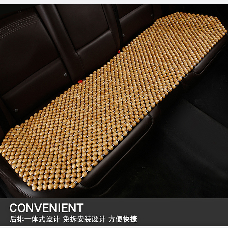 Wooden Bead Cooling Mat, Summer Car Seat Cushion, Single Seat, Main Driver's Seat Cushion, Breathable Summer Car Mat, Universal for Large Trucks