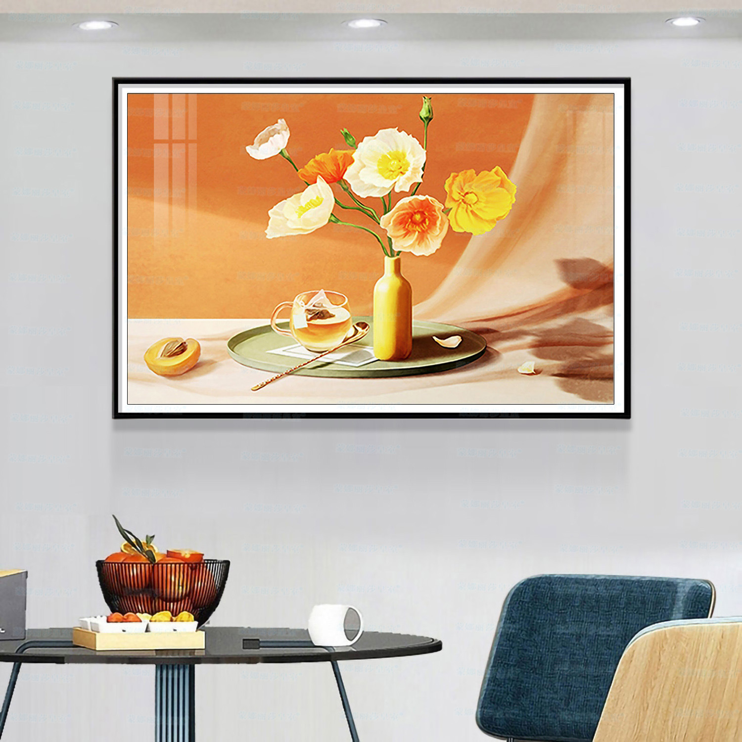 Monalisa Royal punto de cruz tiempo cómodo simple pieza pequeña sala entrada bordado hecho a mano pintura decorativa luz lujo