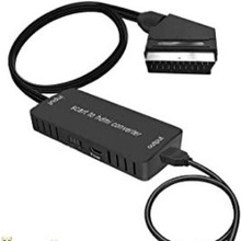 1080P高清SCART转HDMI转换器SCART to HDMI音视频线盒子转接头