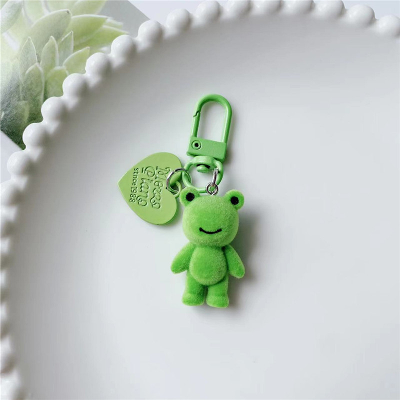 Frog Pattern Cartoon Style Cute Frog Resin Women's Keychain