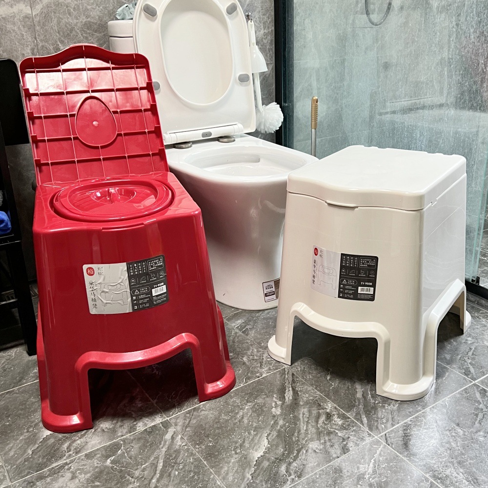 Inodoro móvil para ancianos domésticos cabecera de cama interior inodoro lavabo embarazada 300 kg de peso sin instalación cabello integral