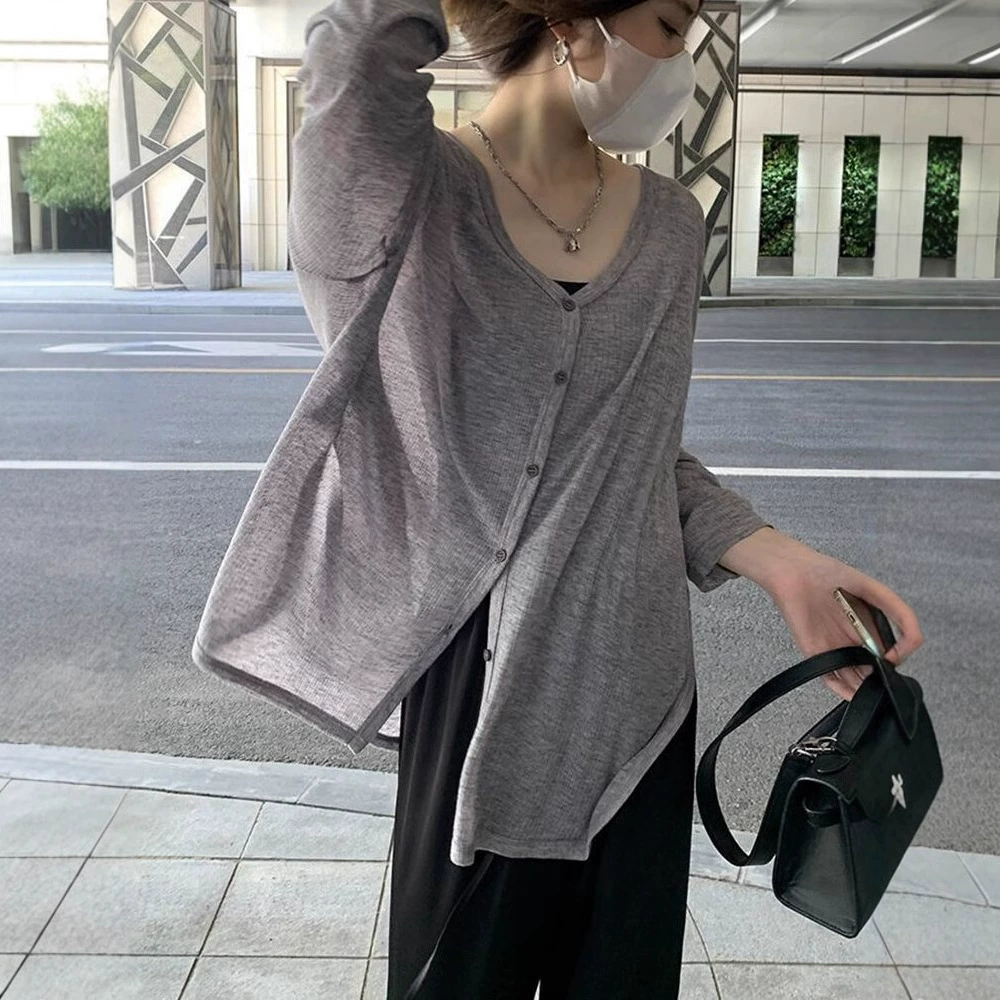 Кардиган oversize, летний тонкий дышащий с длинным рукавом, лёгкий, S–XL