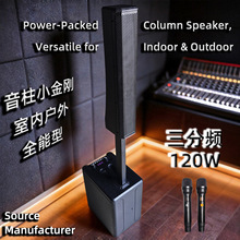 跨境110V-220V宽压充电户外便携音柱音箱UHF无线麦克风蓝牙音响