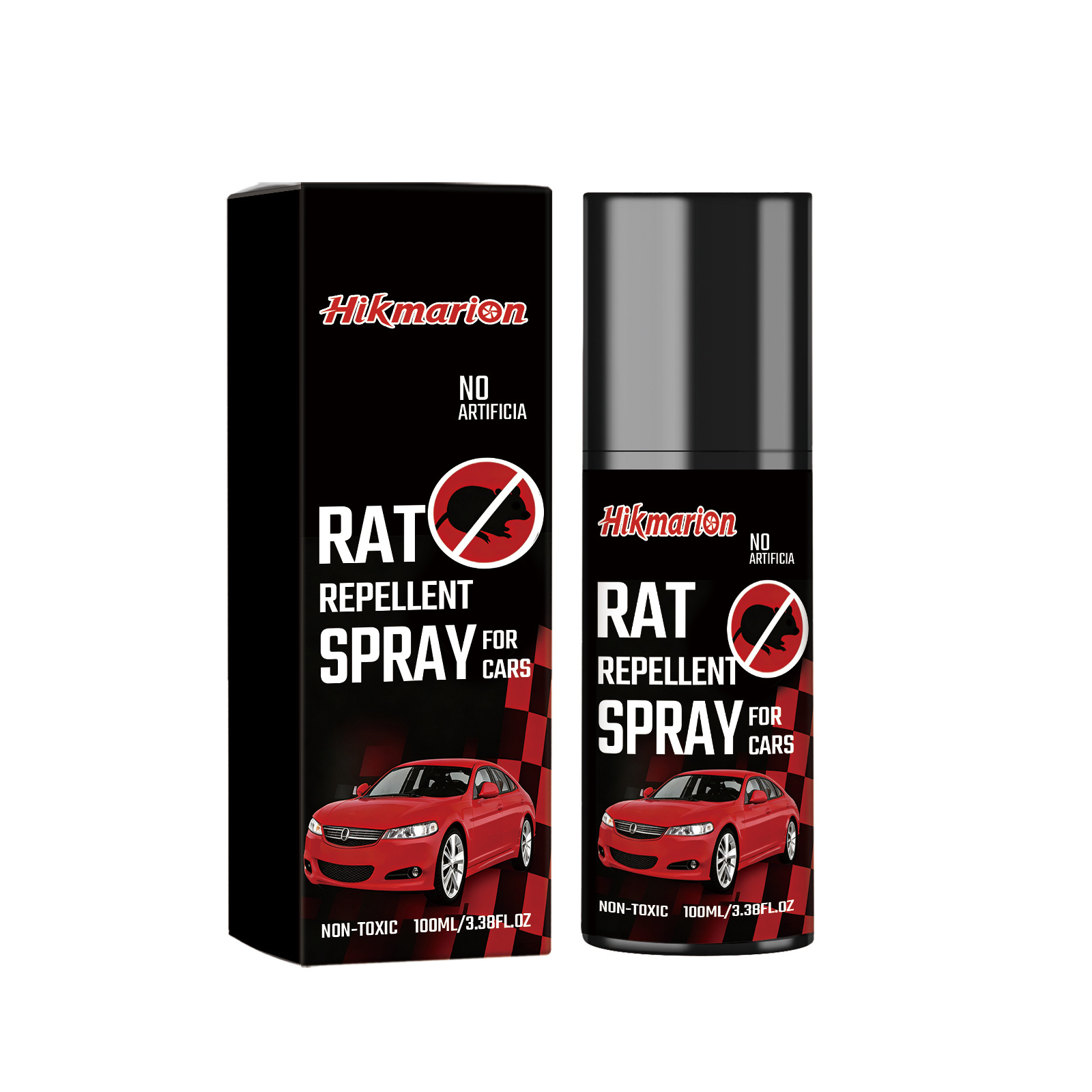 Hikmarion Hikmarion Car Rat Repellent Spray Engine Safe (Other Automotive Safety Supplies) - black