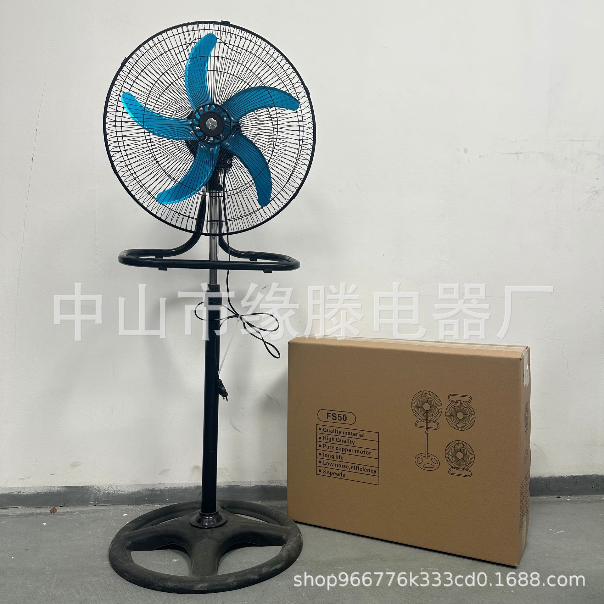 Ventilador de piso de 18 pulgadas transfronterizo uno-en-uno de plástico de malla de hierro de escritorio vertical montado en la pared fabricante de zhongshan impulsado por el viento