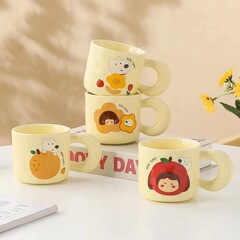 New cartoon puppy ceramic cup with high aesthetic appeal, suitable for both men and women, coffee cup, wedding celebration souvenir, logo printed mug