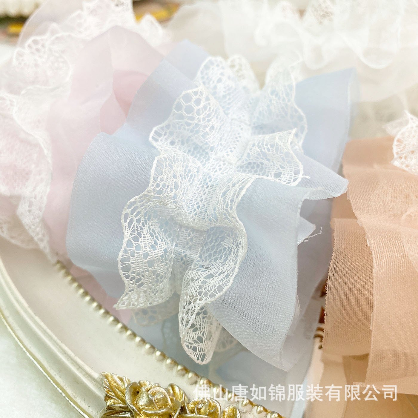 Tangrujinhua Organza 레이스 로리타 로리타 스커트 모자 아기 옷 칼라 커프스 DIY 액세서리