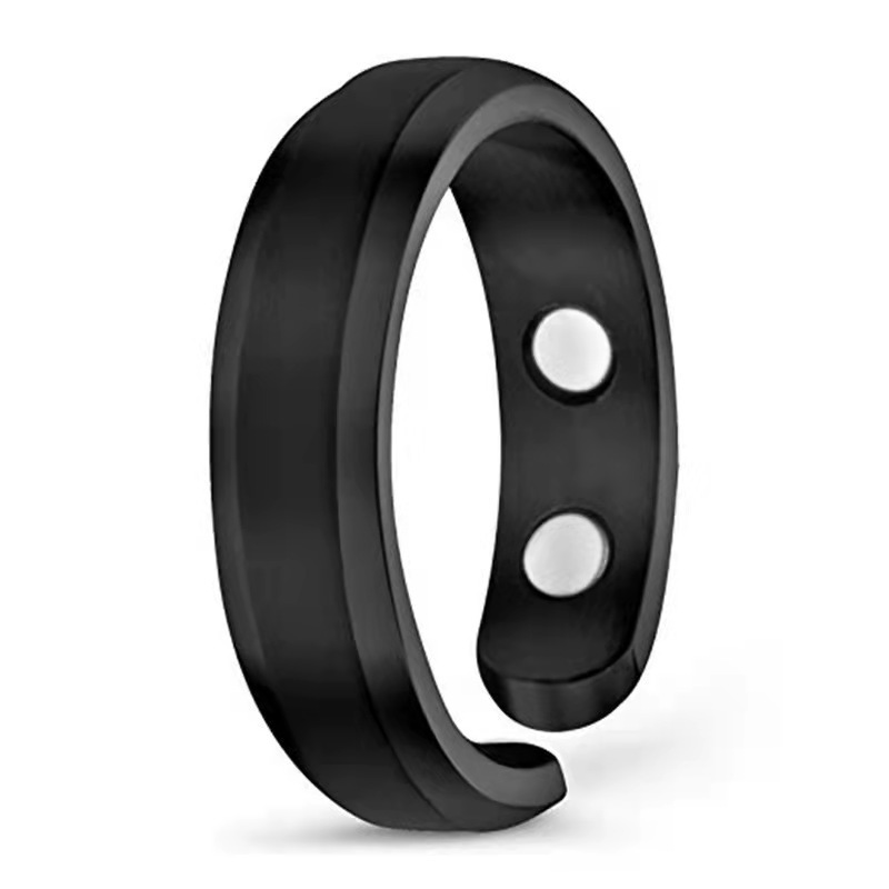 Magnetic golden creative one size ring with stone