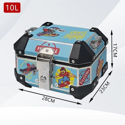ultra-thick 15L aluminum alloy, Motorcycle trunk - 10l-passionate-skateboard-sticker-luxurious-lining