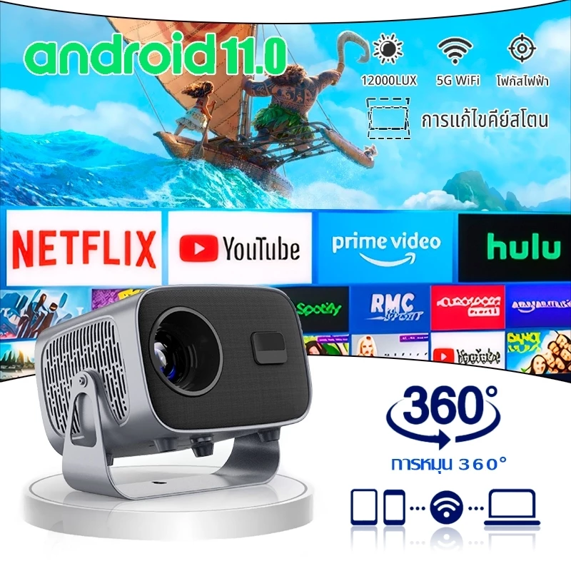 Transfronterizo A10 proyector doméstico HD 4K enfoque eléctrico WiFi Android mini proyector portátil
