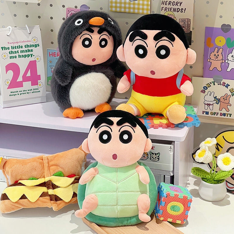 Cross-Dressing Turtle Penguin Crayon Shin-Chan Doll Plush Doll Backpack Detachable Doll Birthday Gift Factory Direct Sale