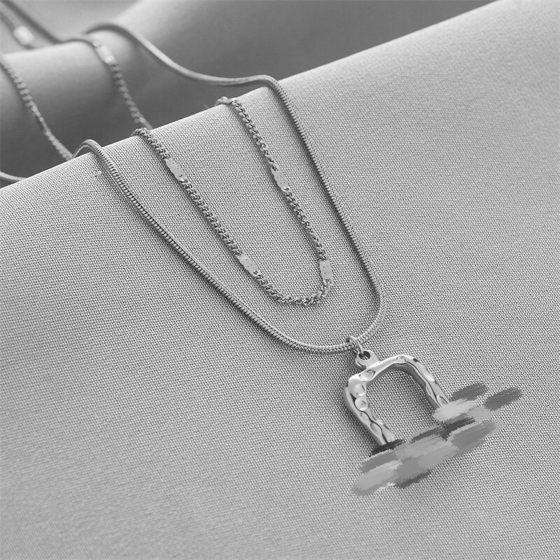 Collar de acero de titanio nuevo transfronterizo, joyería femenina, personalidad de moda, venta caliente simple, joyería de cadena de clavícula femenina, collar creativo image 176
