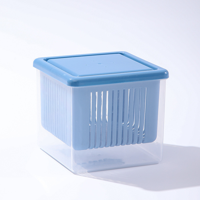 厚い透明な二重姜にんにく葱花箱台所のおかずの収納箱の中のふるいを分離して水を切ることができる|undefined