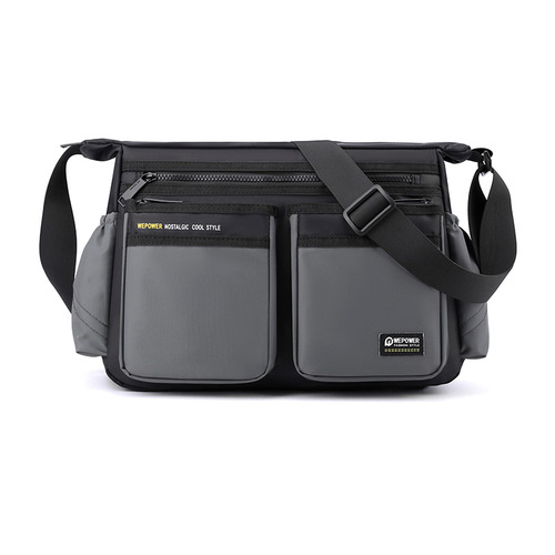 Cross-border new men's crossbody bag, outdoor sports shoulder bag, large capacity travel bag, Oxford cloth men's business bag