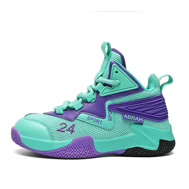 Zapatos deportivos para niños, zapatos de baloncesto para niños, 6 - 15 años de edad, zapatos transpirables para estudiantes, zapatos de correr antideslizantes y resistentes al desgaste