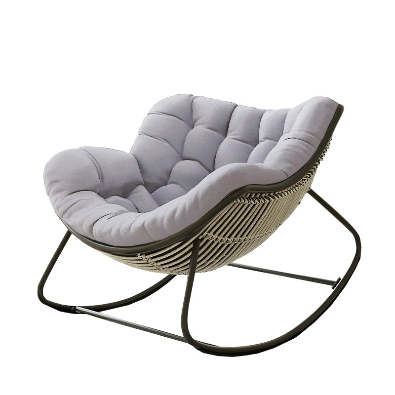 Cojín de silla de mecedora perezosa, cojín de sofá individual para balcón doméstico, cojín de asiento integrado, cojín de cesta de suspensión interior y exterior