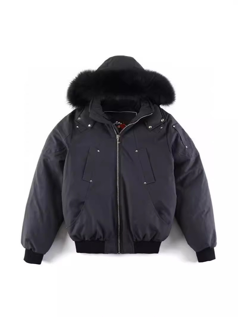 02# Moose Down Jacket Hooded Fox Fur Collar Men's 3q 5